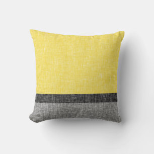 Coussin Motif Burap numérique Gris Jaune Gris Noir Gris