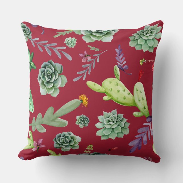 Coussin Motif Cactus 4 (Recto)