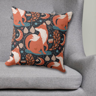 Coussin Motif Celestial Nordic Red Fox