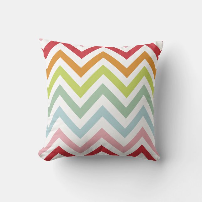 Coussin Motif chevron d'été PixDezines (Recto)