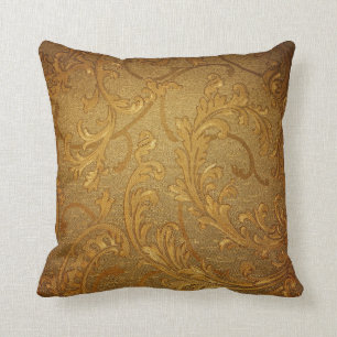Coussin Motif chic d'art déco beige élégant vintage d'o