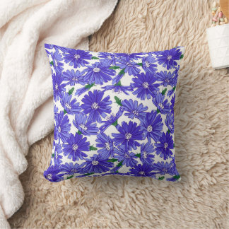 Coussin Motif chicorée Fleur de prairie