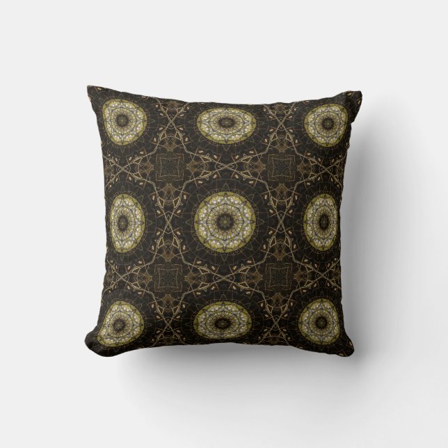 Coussin Motif circulaire Brown (Recto)