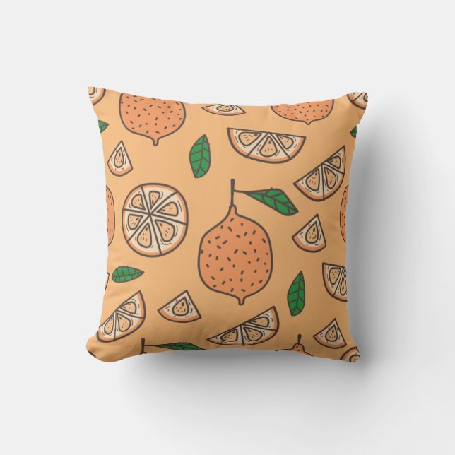 Coussin Motif Citron (Recto)