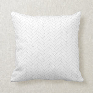 Coussin Motif classique blanc gris clair