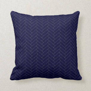Coussin Motif classique bleu foncé en sanglier