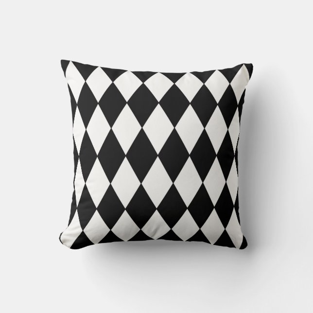 Coussin Motif classique de diamant de harlequin (Recto)