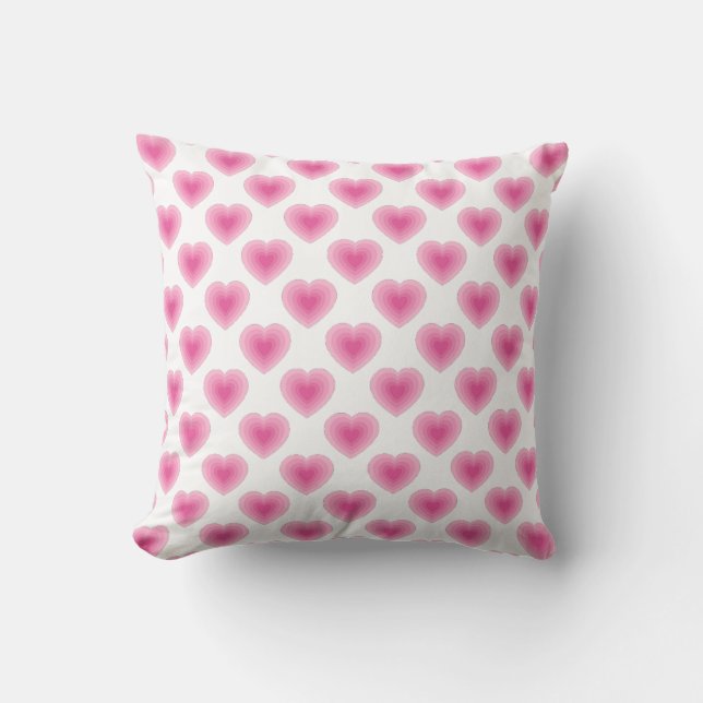 Coussin Motif Coeurs roses (Recto)