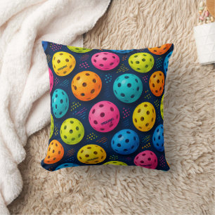 Coussin Motif Coloré de Pickleball