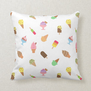 Coussin Motif coloré doux de crème glacée pour la pièce de