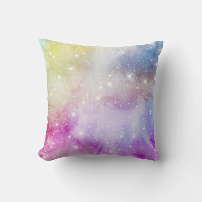 Coussin Motif coloré Rainbow Galaxy (Recto)