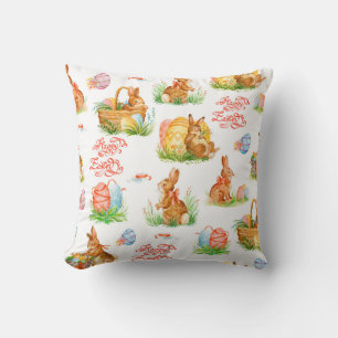 Coussin Motif coloré sans soudure avec conce de pâques de