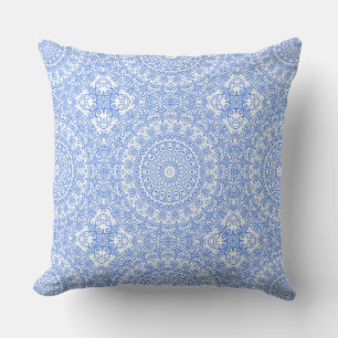 Coussin Motif Cornflower Blue Mandala