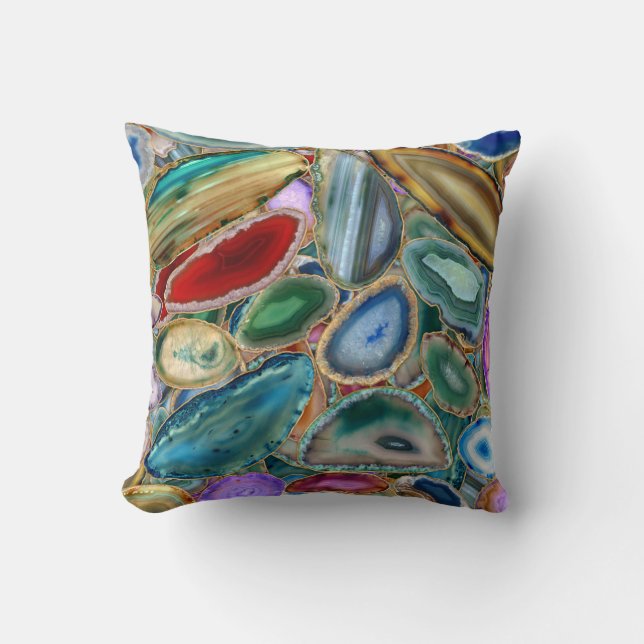 Coussin Motif cristal Geodes - Multicolor (Recto)