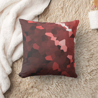 Coussin Motif cristallisé de teinte rouge