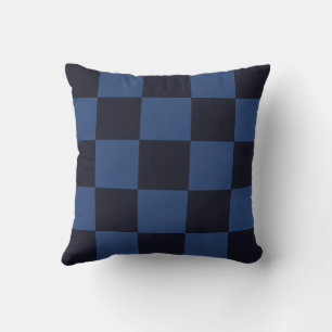Coussin Motif croate en damier bleu