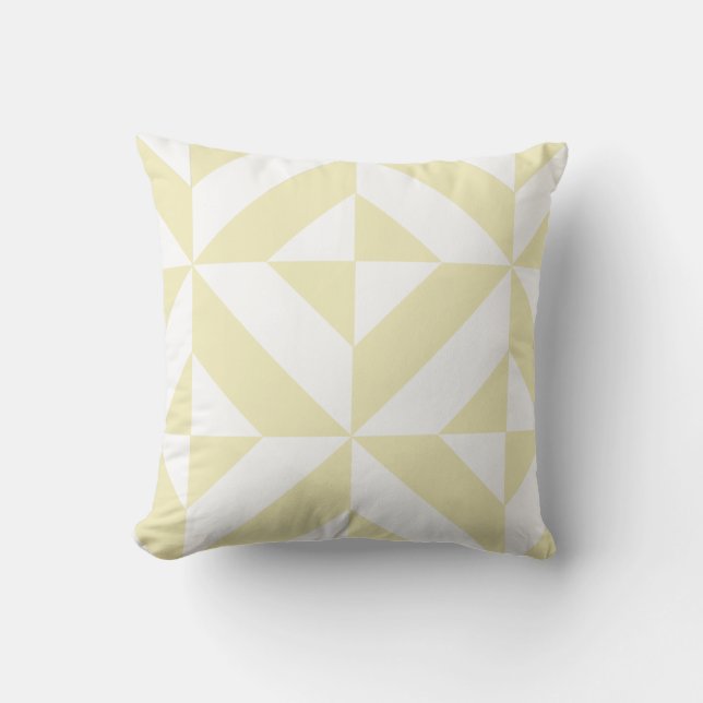 Coussin Motif Cube or déco pâle (Recto)