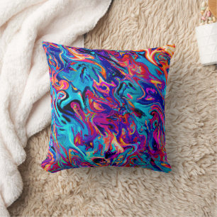Coussin Motif d'abstractions géométriques colorées