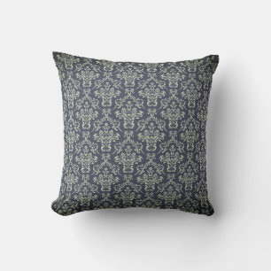 Coussin Motif Damas noir Victorien Thème