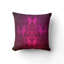 Motif Damassé Rose Foncé Luminescent
