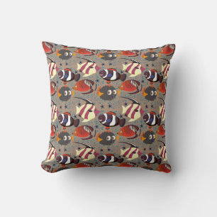 Coussin Motif d'animaux aquatiques vie sous-marine océan