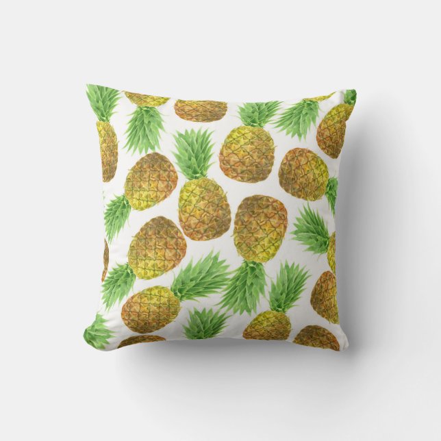 Coussin Motif d'aquarelle ananas (Recto)