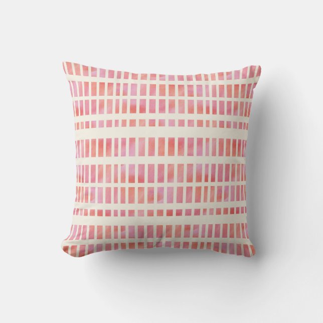Coussin Motif d'aquarelle en rose (Recto)