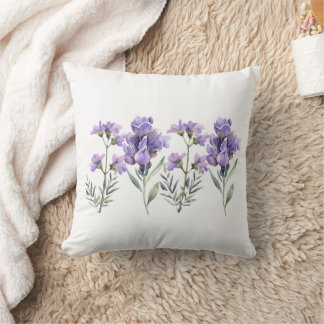Coussin Motif d'aquarelle française Lavender