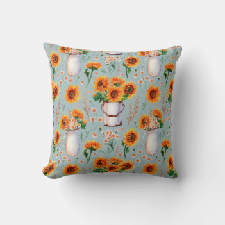 Coussin Motif d'aquarelle transparente avec colo brillant