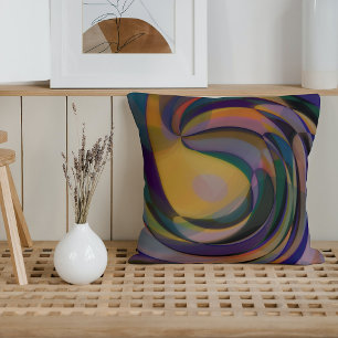 Coussin Motif d'art rétro futuriste
