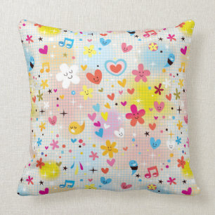 Coussin motif de bande dessinée d'amusement