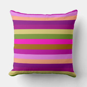 Coussin Motif de bandes colorées rétro #30