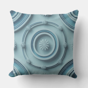 Coussin Motif de batik 3D en grille spirale Tirta