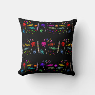 Coussin Motif de bonbons d'Halloween