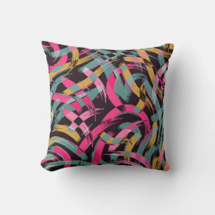 Coussin Motif de brosse artistique.