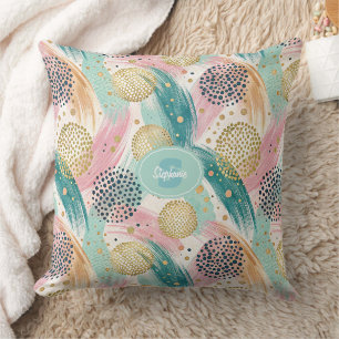Coussin Motif de brosse et de point Abstrait - Accents Gol