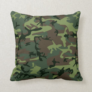 Coussin Motif de brun de vert de Camo de camouflage