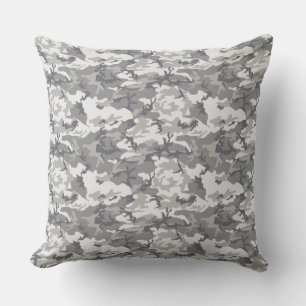 Coussin Motif de camouflage gris