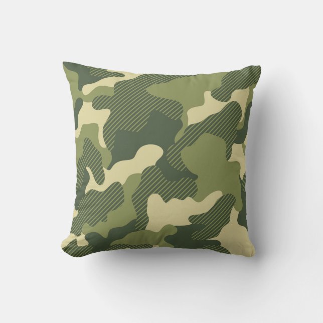 Coussin Motif de camouflage militaire classique (Recto)