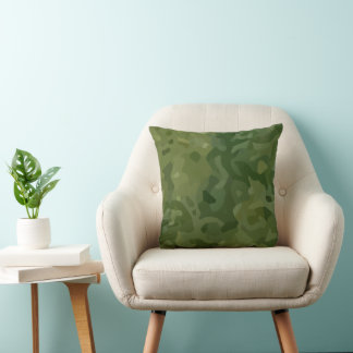 Coussin Motif de camouflage vert olive