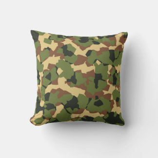 Coussin Motif de Camouflage Woodland