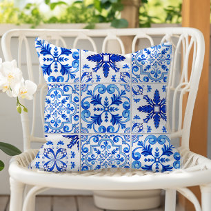 Coussin Motif de carreaux de faïence portugais traditionne