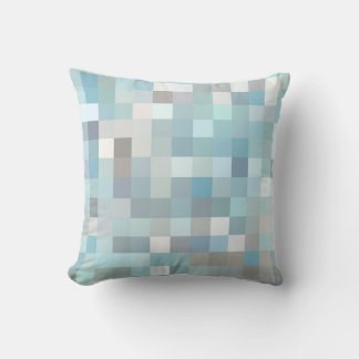 Coussin Motif de carrés aux couleurs pastel