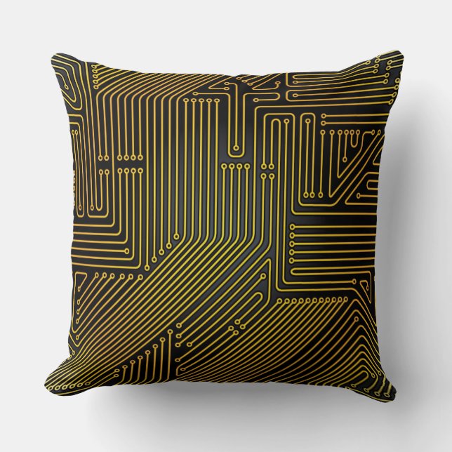 Coussin Motif de carte d'ordinateur (Recto)