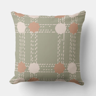 Coussin Motif de cercle vert olive