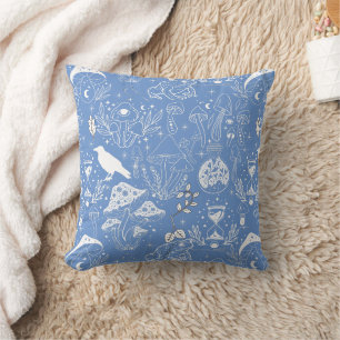 Coussin Motif de champignon psychédélique 2D.BW.b L Bleu B