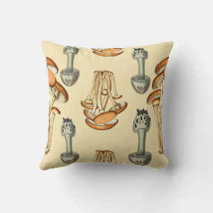 Coussin Motif de champignons floraux Whimsical