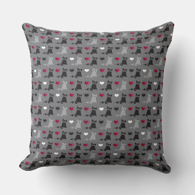 Coussin motif de chaton et de souris (Recto)