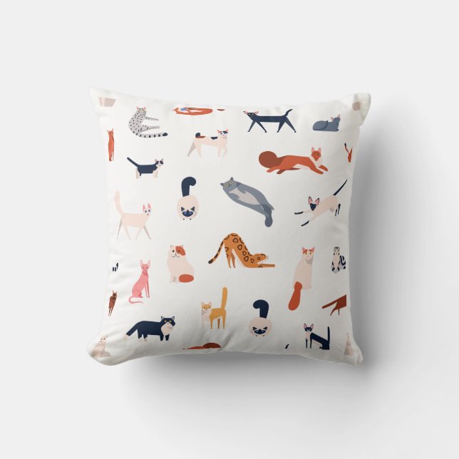 Coussin Motif de chats joueurs - Cute Feline Lover (Recto)