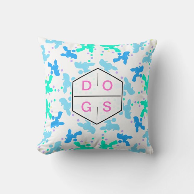 Coussin Motif de chien de caniche (Recto)